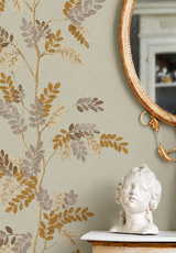 Branchage Acacia | Embroidered Wallpaper