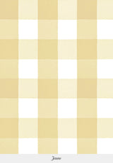 Close-up of Grand Vichy wallpaper pattern in Jaune