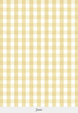 Close-up of Petit Vichy wallpaper pattern in Jaune