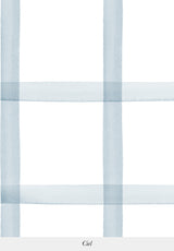 Close-up of Quadrille wallpaper pattern in Ciel