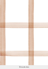 Close-up of Quadrille wallpaper pattern in Terracotta Doux