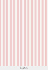 Close-up of Julia Stripe wallpaper pattern in Rose Bonbon