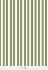 Close-up of Julia Stripe wallpaper pattern in Vert Olive