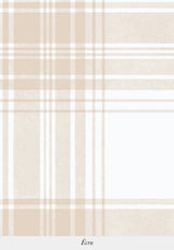 Close-up of Tartan wallpaper pattern in Ecru