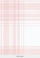 Close-up of Tartan wallpaper pattern in Rose Bonbon