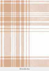 Close-up of Tartan wallpaper pattern in Terracotta Doux