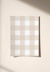 Grand Vichy wallpaper sample in Ecru