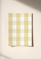 Grand Vichy wallpaper sample in Jaune