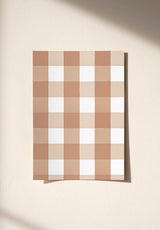 Grand Vichy wallpaper sample in Terracotta Doux
