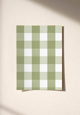 Grand Vichy wallpaper sample in Vert Olive