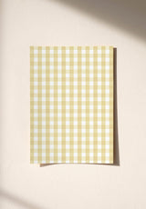 Petit Vichy wallpaper sample in Jaune