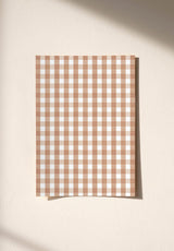Petit Vichy wallpaper sample in Terracotta Doux
