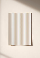 Julia Stripe wallpaper sample in Ecru