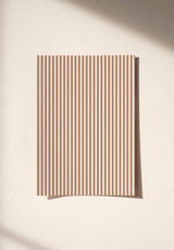 Julia Stripe wallpaper sample in Terracotta Doux