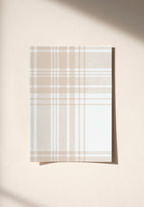 Tartan wallpaper sample in Ecru