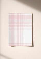 Tartan wallpaper sample in Rose Bonbon