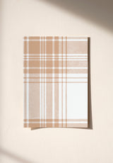 Tartan wallpaper sample in Terracotta Doux