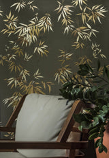 bambou asie doré papier peint Isidore Leroy français élégant chic